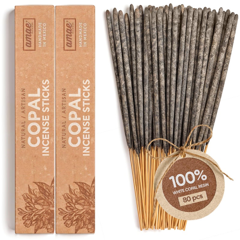 amae INCENSE Premium Copal Mayan Incense Made with 100% White Copal (80) - Image 1
